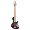 MetroLine JJ Bass 5 24 Single Cut Burgundy Satin