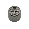 Potentiometer Knob 19mm Cross Black Chrome