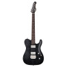 ASAT Deluxe Carved Top Trans Black
