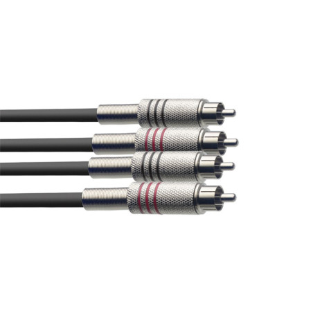 Cavo audio 1m 2xRca M/2xRca M