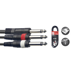 Cavo audio 3m 2xJack 6,3 M...
