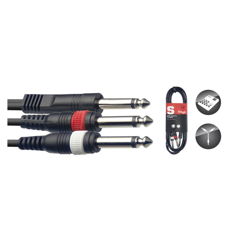 Cavo audio 3m 2xJack 6,3 M MO/Jack 6,3 M MO