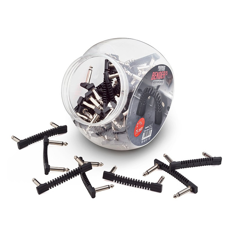 Flat Patch Connec Bender Black 7,5cm Boccia 50pcs