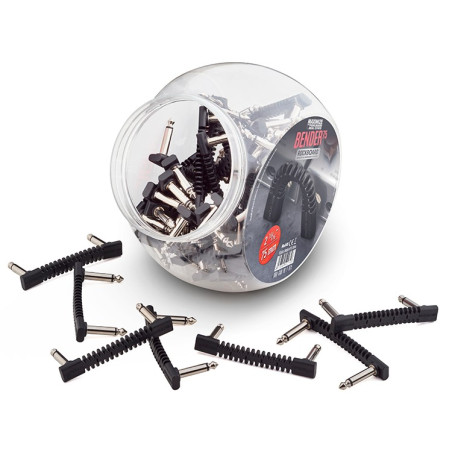 Flat Patch Connec Bender Black 7,5cm Boccia 50pcs
