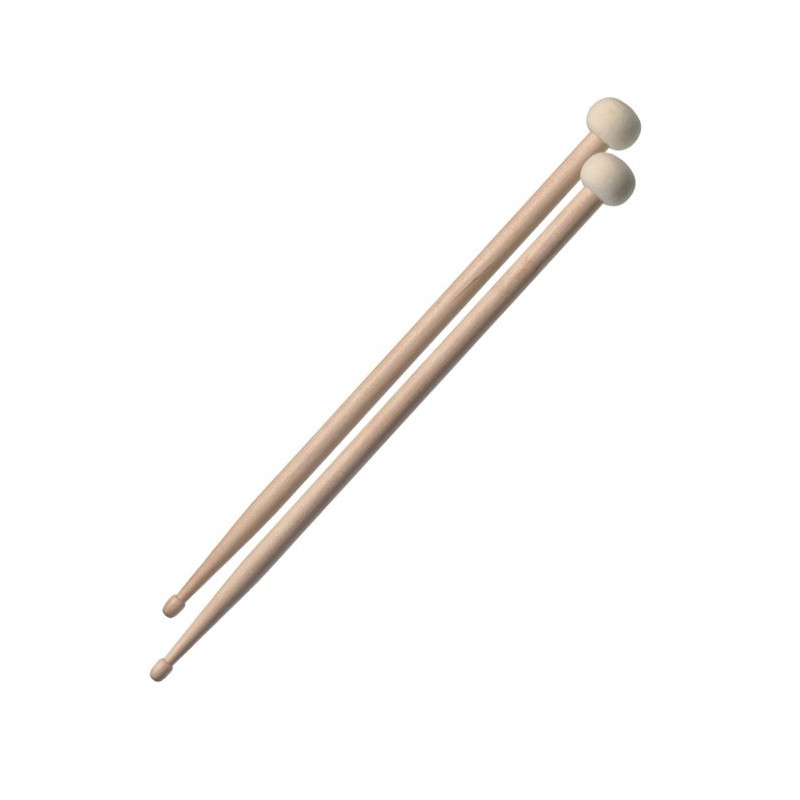 Bacchette in acero 5A/Mallet in feltro 30mm