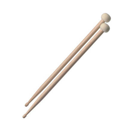 Bacchette in acero 5A/Mallet in feltro 30mm