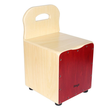 Cajon bambino tiglio frontale rosso