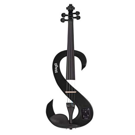 Violino 4/4 elettrico nero metallizzato