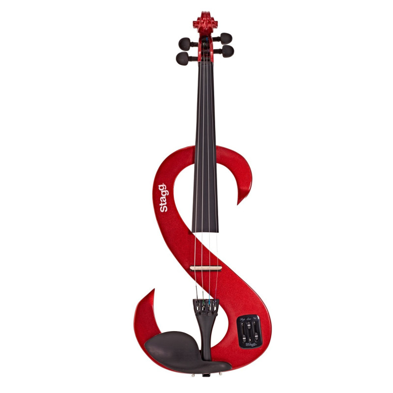 Violino 4/4 elettrico rosso metallizzato