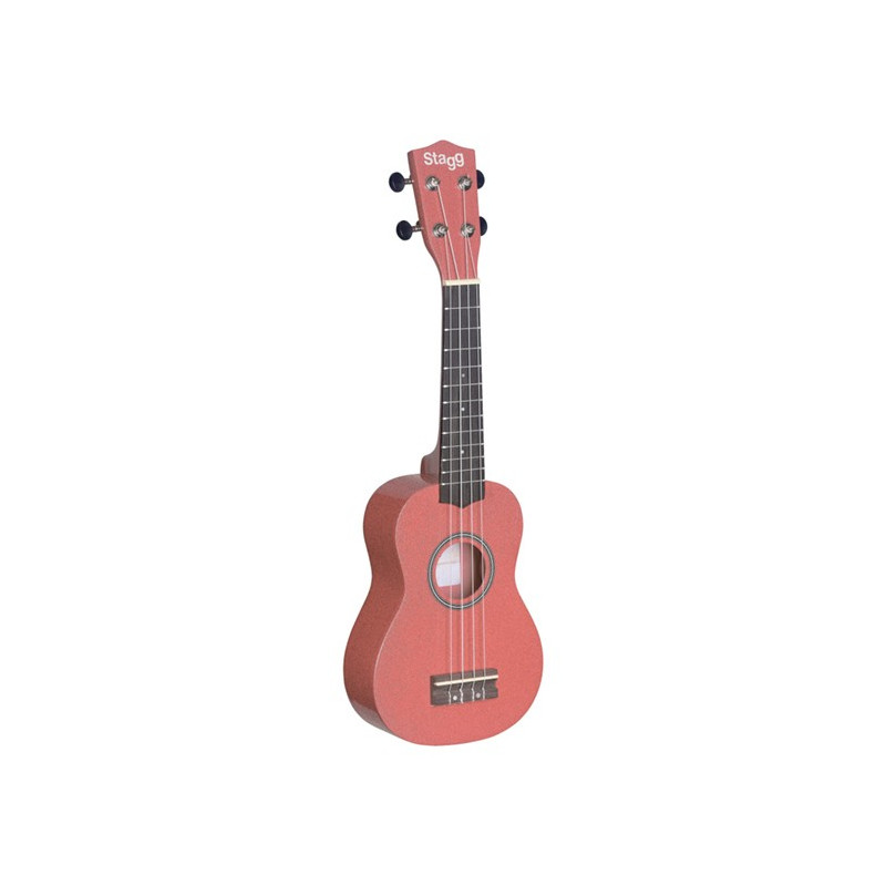 Ukulele soprano rosa con borsa