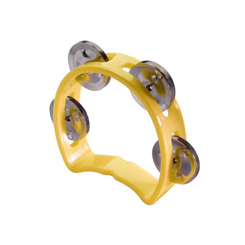 Mini-tamburello 1/2 luna 4 sonagli giallo