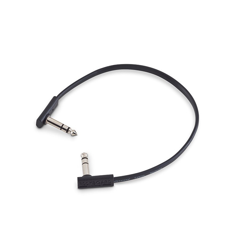 Flat Patch TRS Cable Black 30cm