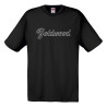 T-Shirt GoldWood nera - Logo grande e bianco Tg.M