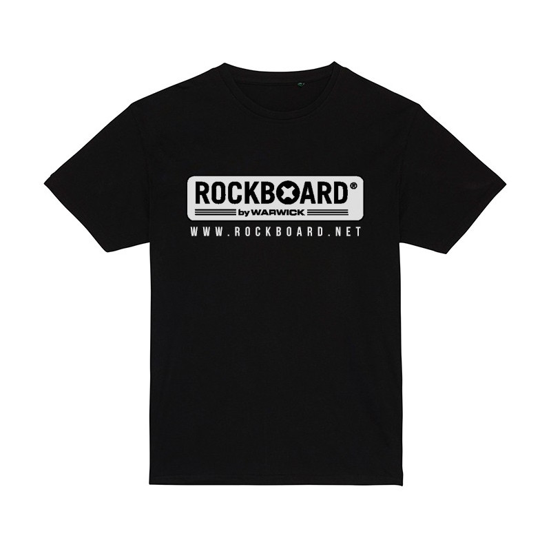 T-Shirt nera con logo bianco RockBoard Tg.L