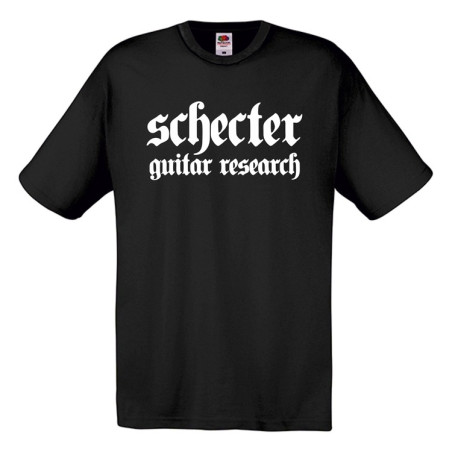T-Shirt Schecter nera - Logo grande e bianco Tg.S