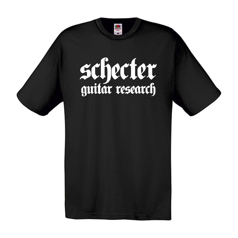 T-Shirt Schecter nera - Logo grande e bianco Tg.XL
