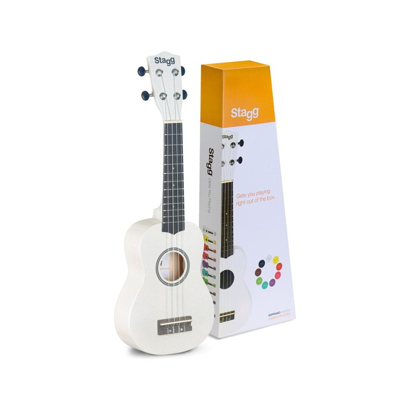 Ukulele soprano bianco con borsa