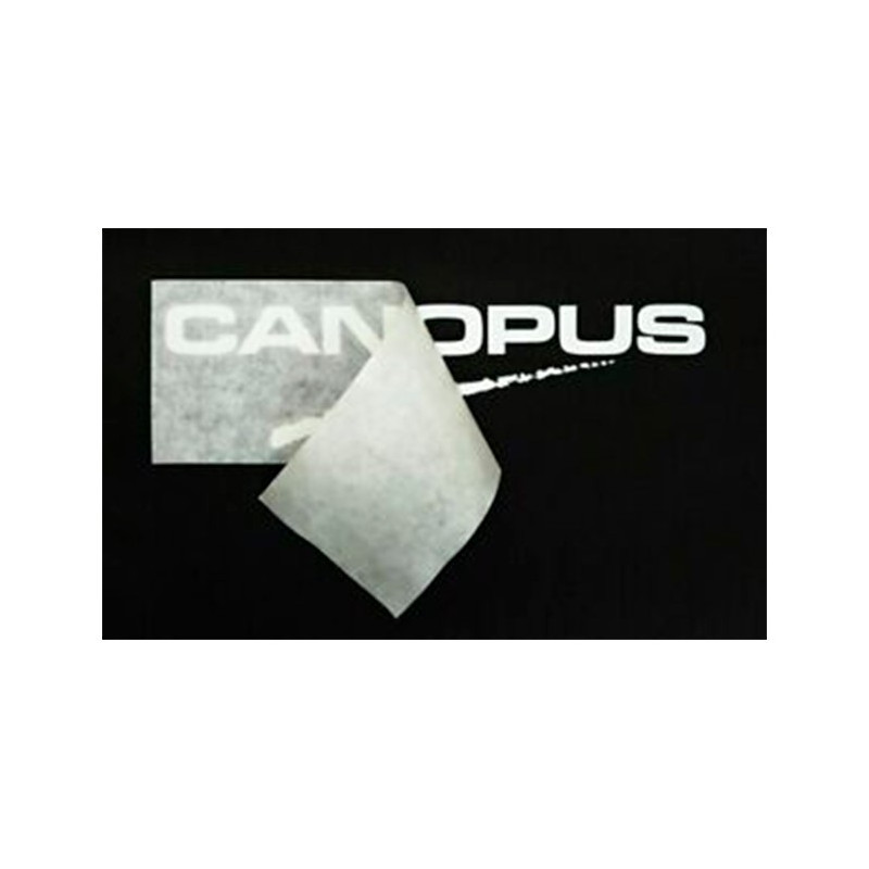 Adesivo Canopus grancassa con logo Canopus bianco