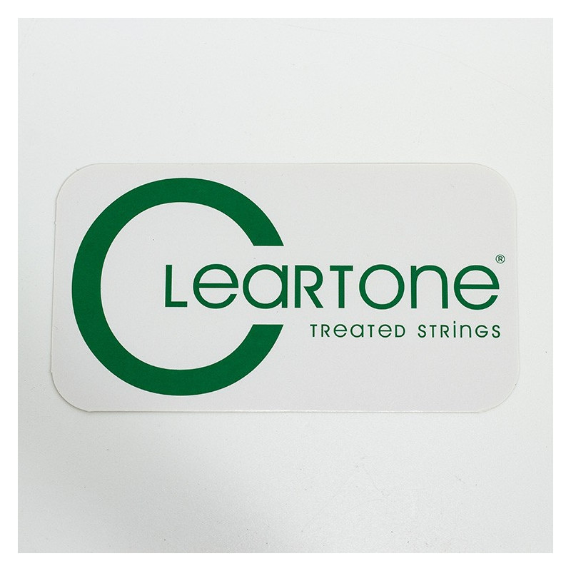 Adesivo bianco Cleartone con logo verde
