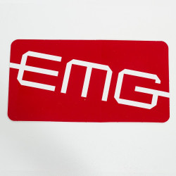 Adesivo rosso EMG con logo...