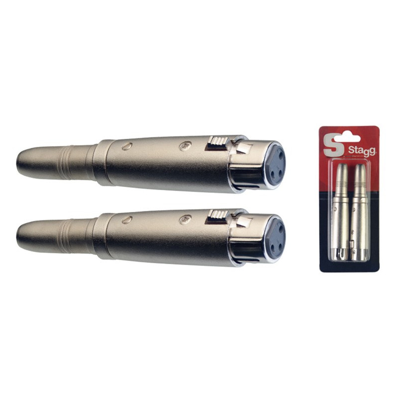 Adattatore 1xXlr F/1xJack F 6,3 ST Cnf.2pcs