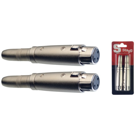 Adattatore 1xXlr F/1xJack F 6,3 ST Cnf.2pcs