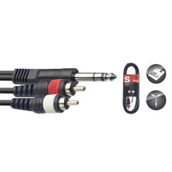 Cavo audio 3m 2xRca M/Jack...