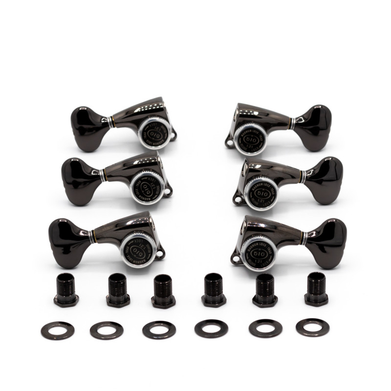 Meccaniche Locking 3L+3R Black Chrome