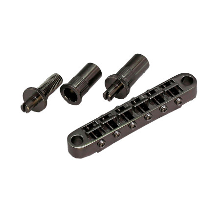 Ponte Fisso TOM Style 6 Corde Black Chrome