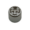 Potentiometer Knob 19mm Cross Black Chrome