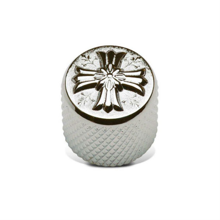 Potentiometer Knob 19mm Cross Chrome