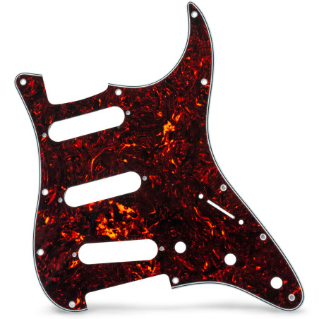 Pickguard Strat Style 3ply 11 hole brown tortoise