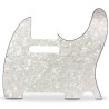 Pickguard 62 Tele Style 4ply 8 hole white pearl