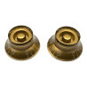 Bell knob gold/white font 2pcs