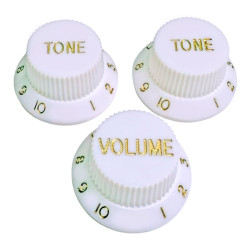 Knob Strat Style white/gold...