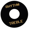 Plastic toggle ring Rhythm/Treble black