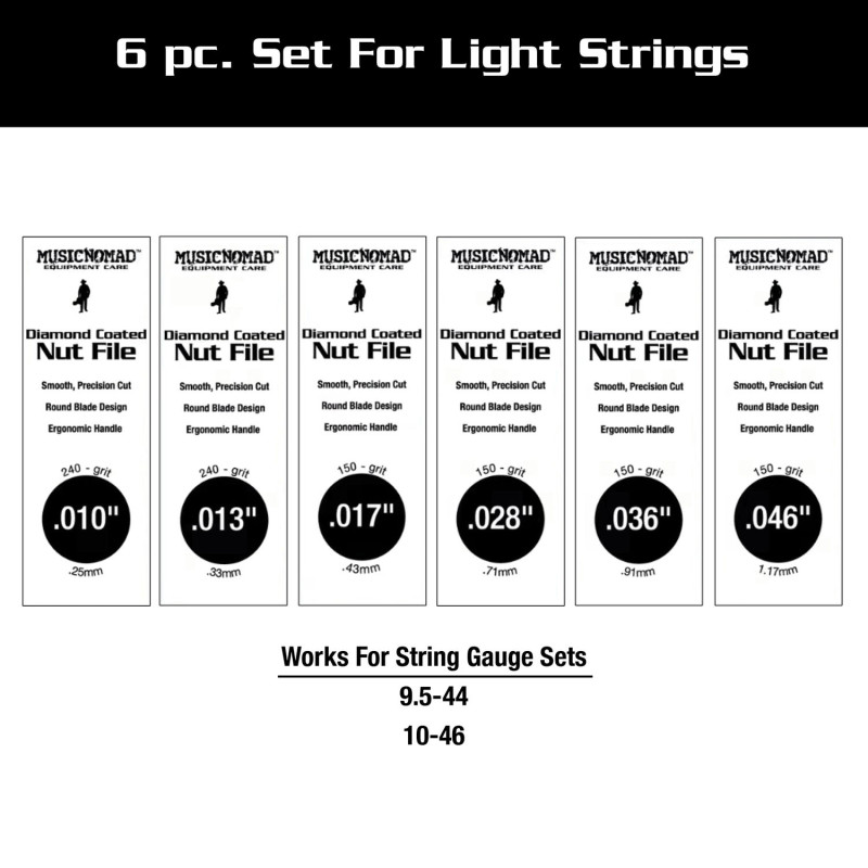 Diamond Coated Nut File Electric Guitar Light Set