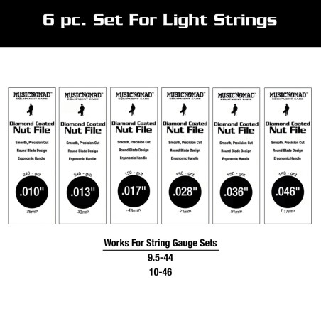 Diamond Coated Nut File Electric Guitar Light Set