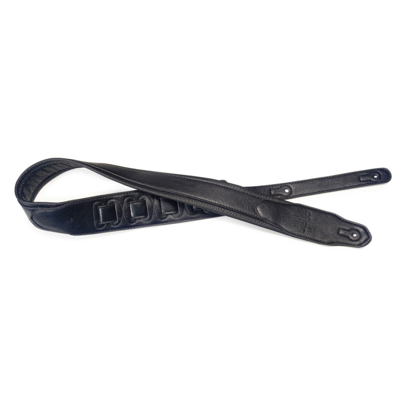 Tracolla 2,5 in eco-pelle nera