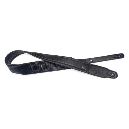 Tracolla 2,5 in eco-pelle nera