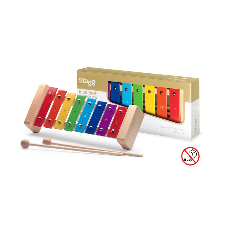 Metallofono a 8 tasti colorati
