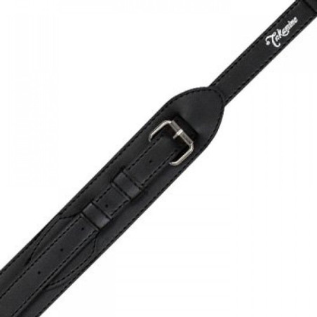 Tracolla in pelle nera