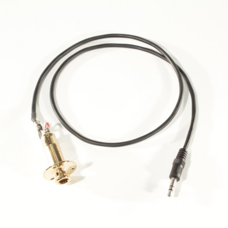 End pin jack bulk dorato con cavo