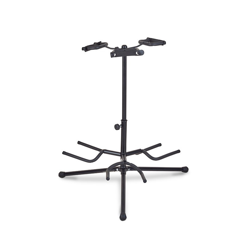 Supporto da terra per tre chitarre nero