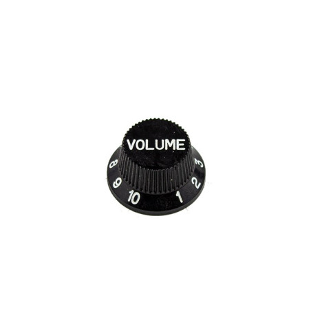 Manopola plastica nera Pot Volume Solid-Shaft