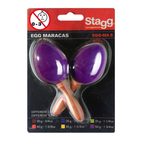 Maracas uovo impugnatura corta 25g viola