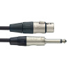 Cavo microfono 3m Jack M 6,3 MO/Xlr F