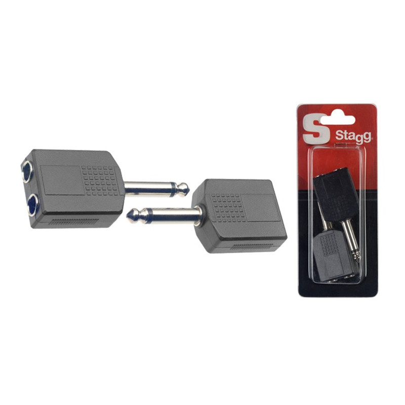 Adattatore 2xJack F 6,3 MO/1xJack M 6,3 MO Cnf.2