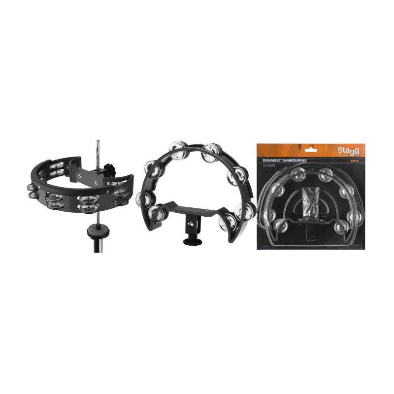 Tamburello 1/2 luna attacco hi-hat nero