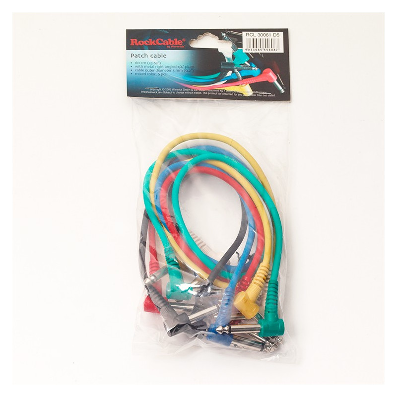 Cavo Patch 60cm Jack 6,3 M MO 90/Jack 6,3 M MO 90